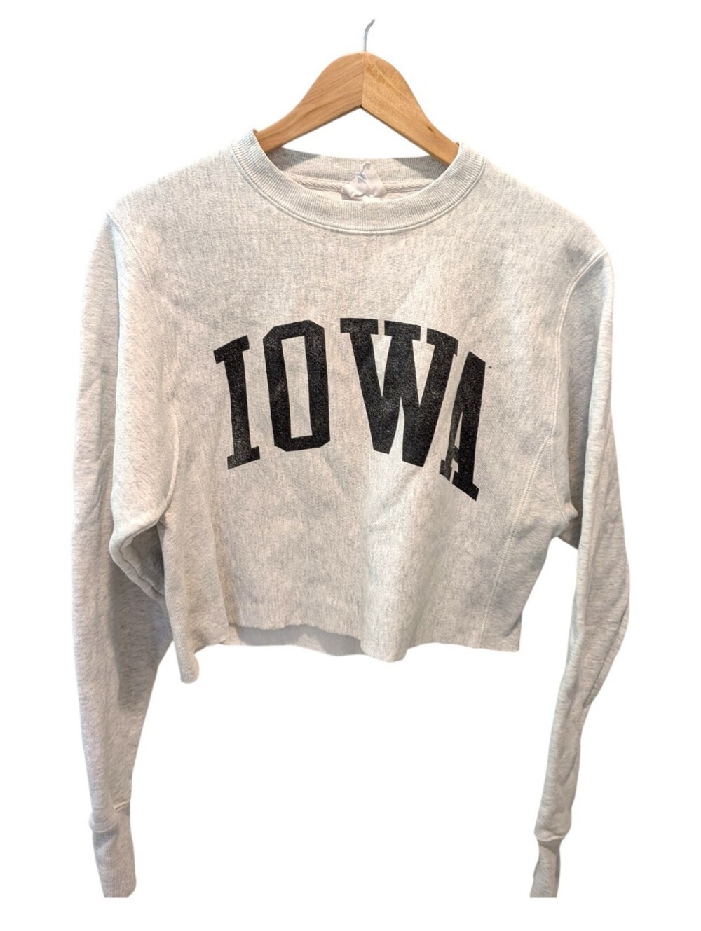 Iowa Champion Reverse Weave Cropped College Sweatshirt Hawkeyes S NCAA Sports